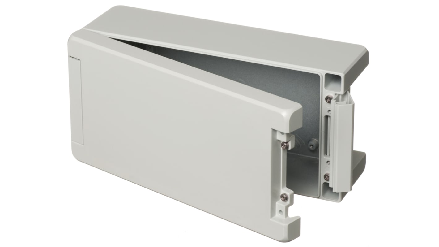 Bopla Bocube Alu Series Light Grey Aluminium Enclosure, IP66, IP68, IP69, IK07, IK08, Light Grey Lid, 259 x 128 x 90mm