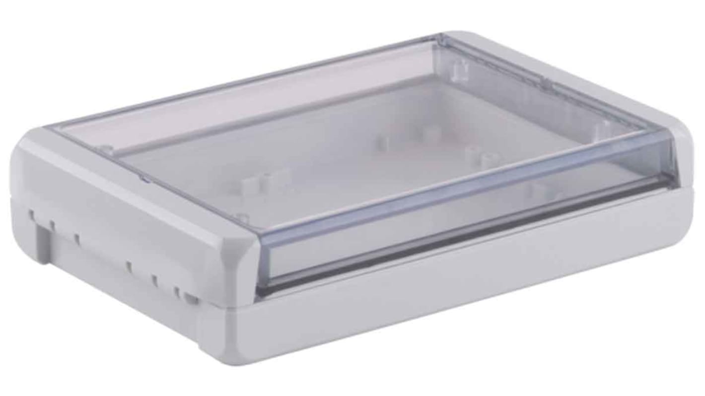 Bopla Bocube Series Light Grey Polycarbonate V0 Enclosure, IP66, IP68, IK07, Transparent Lid, 191 x 125 x 40mm