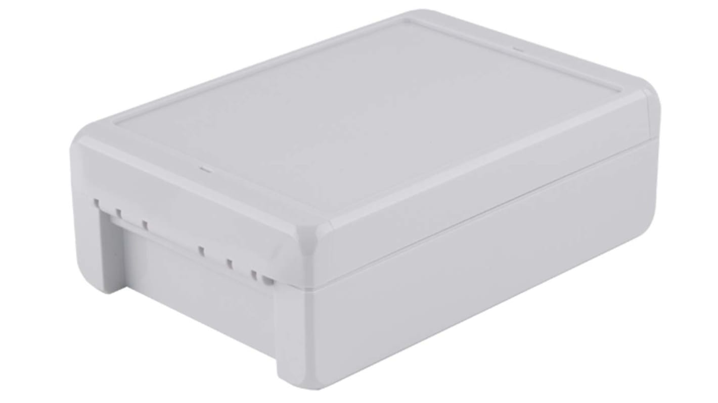 Bopla Bocube Series Light Grey Polycarbonate V0 Enclosure, IP66, IP68, IK07, Graphite Grey Lid, 191 x 125 x 60mm