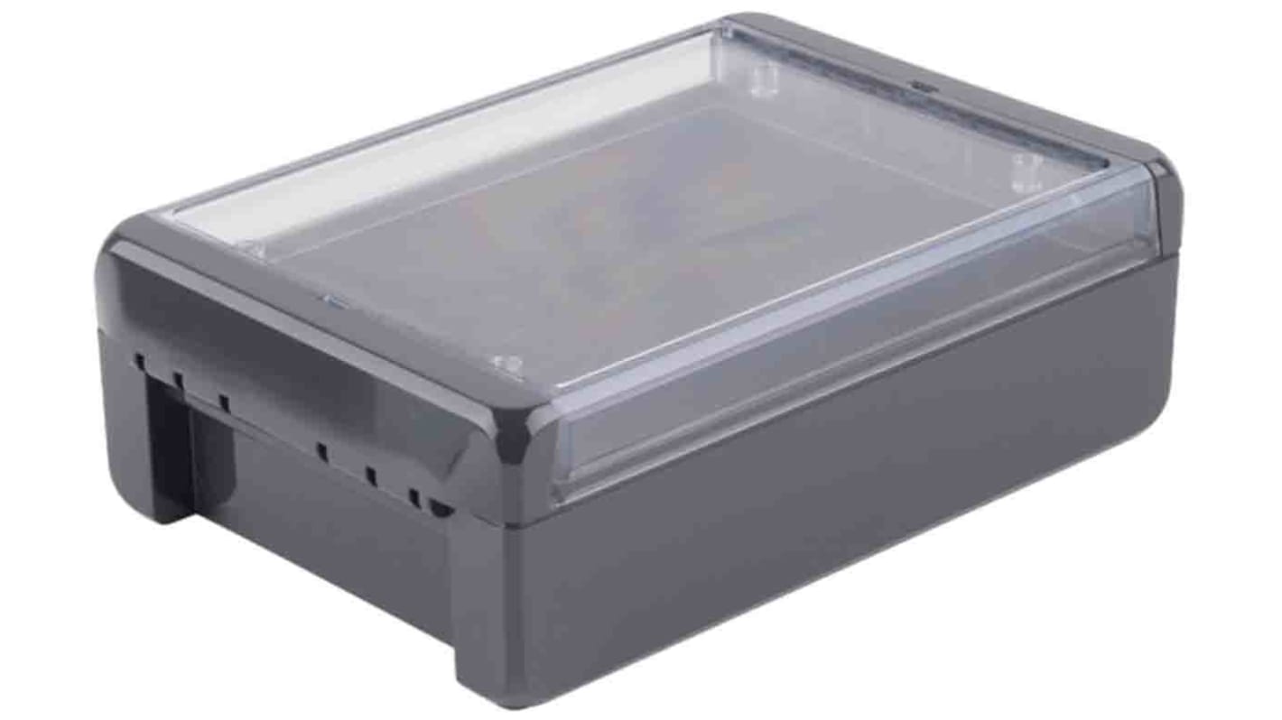 Bopla Bocube Series Graphite Grey Polycarbonate V0 Enclosure, IP66, IP68, IK07, Transparent Lid, 191 x 125 x 60mm