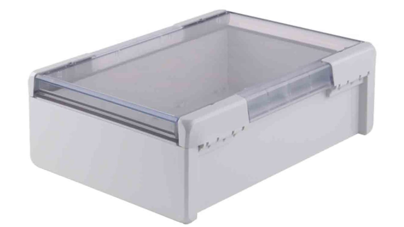 Bopla Bocube Series Light Grey Polycarbonate Enclosure, IP66, IP68, IK07, Transparent Lid, 284 x 364 x 120mm