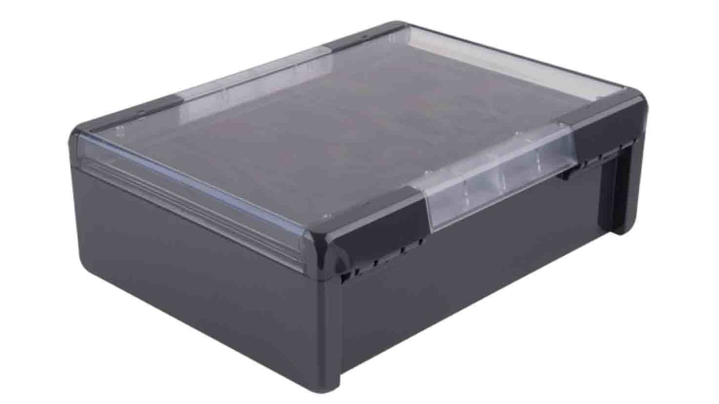 Bopla Bocube Series Graphite Grey Polycarbonate Enclosure, IP66, IP68, IK07, Transparent Lid, 284 x 364 x 120mm