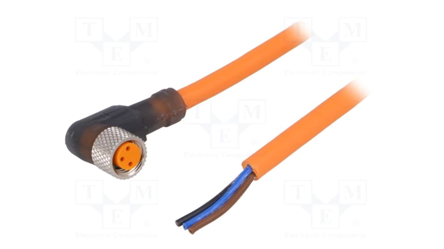 Hirschmann Right Angle Female 3 way M8 to Unterminated Sensor Actuator Cable