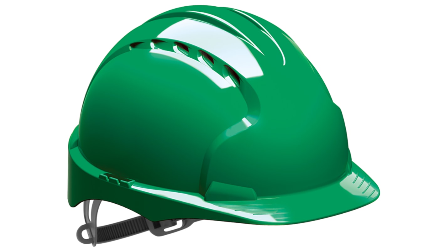 Casco de seguridad JSP EVO3 de color Verde, ajustable , ventilado