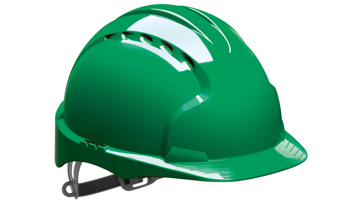 JSP EVO3 Green Safety Helmet , Adjustable, Ventilated