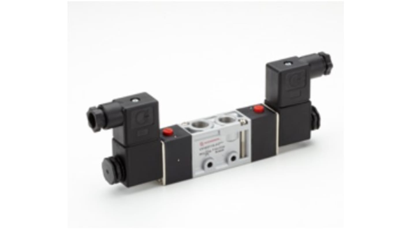 RS PRO Pneumatic Solenoid Valve - Solenoid/Solenoid G 1/4 V51 Series 24V dc