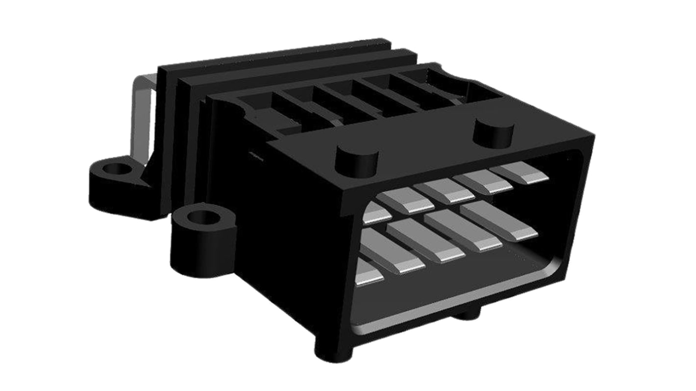 Conector de automoción TE Connectivity Timer 1-967601 Macho de 10 vías en 2 filas, terminación: Soldador