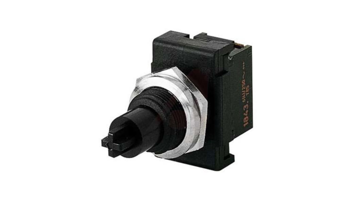 Marquardt Push Button Switch, Momentary, Panel Mount, 12mm Cutout, DPDT, 250V ac, IP40