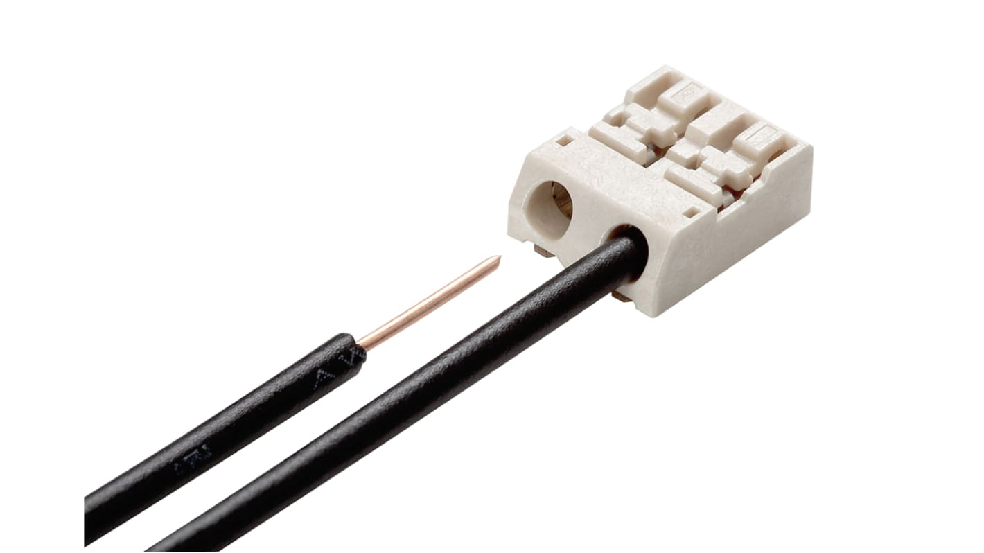 Conector hembra para PCB Ángulo de 90° Molex serie Mini Lite-Trap 104238, de 2 vías en 1 fila, paso 3mm, 160 V, 12A,