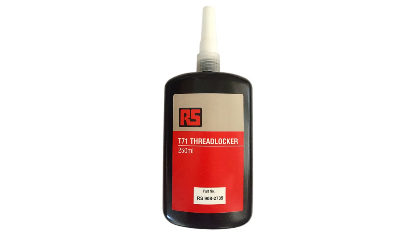 RS PRO T71 Schraubensicherungsklebstoff anaerob Flüssig Rot , Flasche 250 ml aushärtend in 24 h