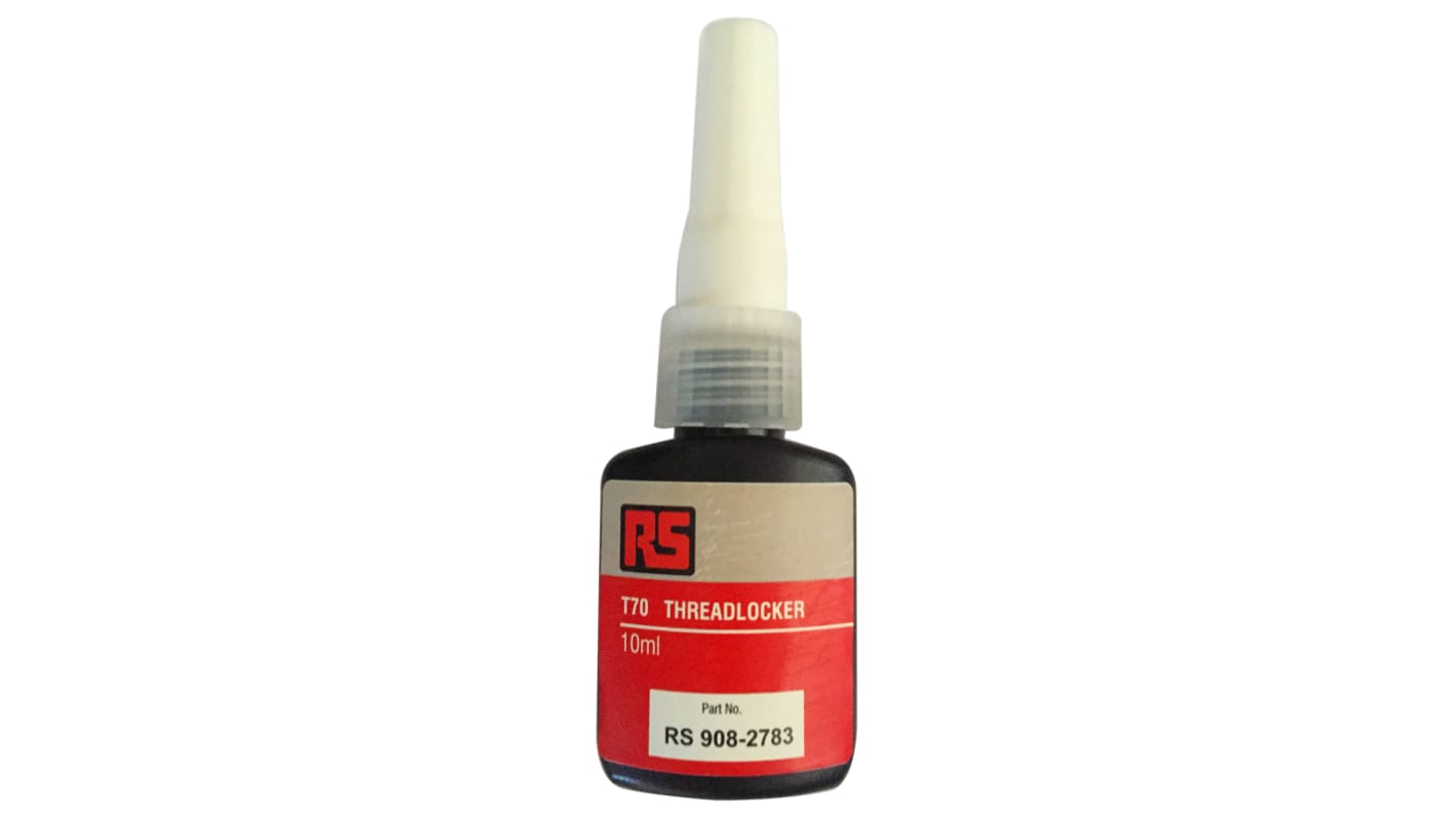 RS PRO T70 Green Threadlocking Adhesive, 10 ml, 12 h Cure Time