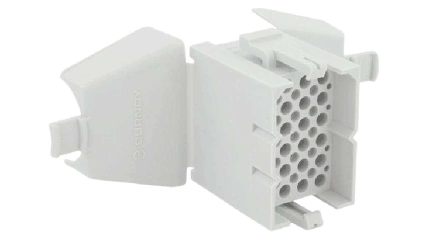 Carcasa de conector Souriau Sunbank by Eaton SMS24PDH3, Serie SMS, 24 contactos, 6 filas, Recto, Macho, Montaje de Cable