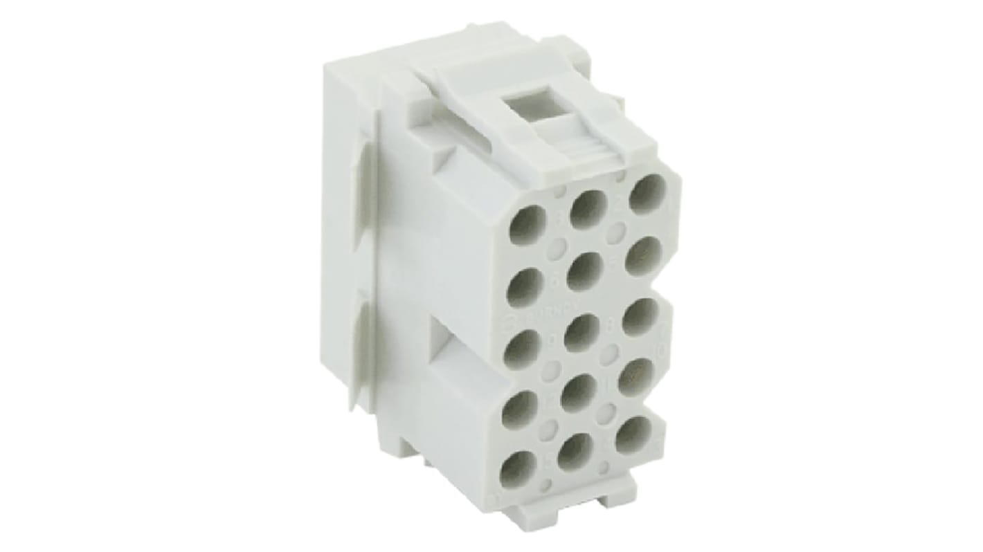 Souriau Sunbank by Eaton, SMS Female Connector Housing, 15 Way, 5 Row