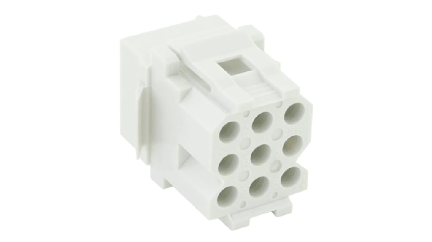 Carcasa de conector Souriau Sunbank by Eaton SMS9R3, Serie SMS, 9 contactos, 3 filas, Recto, Hembra, Montaje en Panel