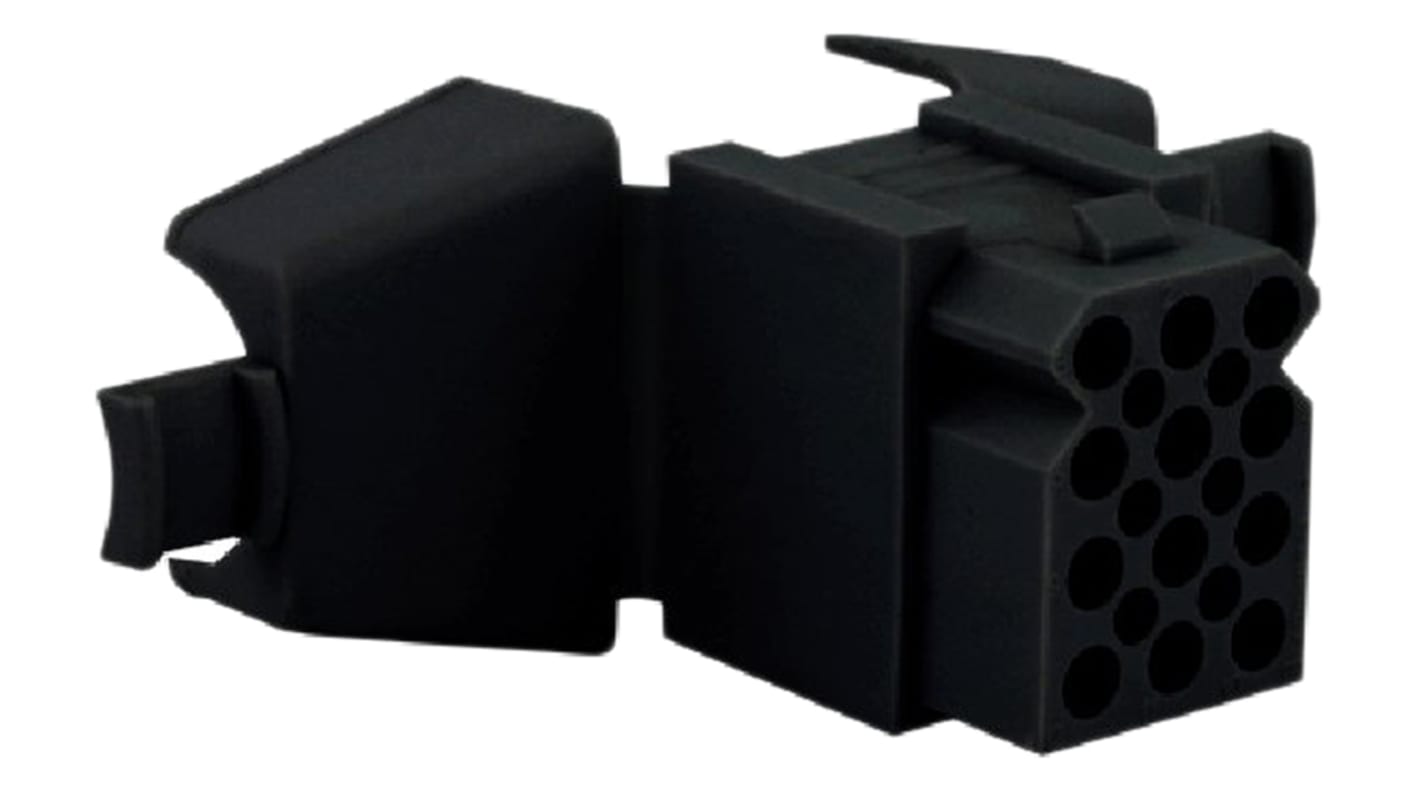 Carcasa de conector Souriau Sunbank by Eaton SMS12RDH1, Serie SMS, 12 contactos, 4 filas, Recto, Hembra, Montaje de