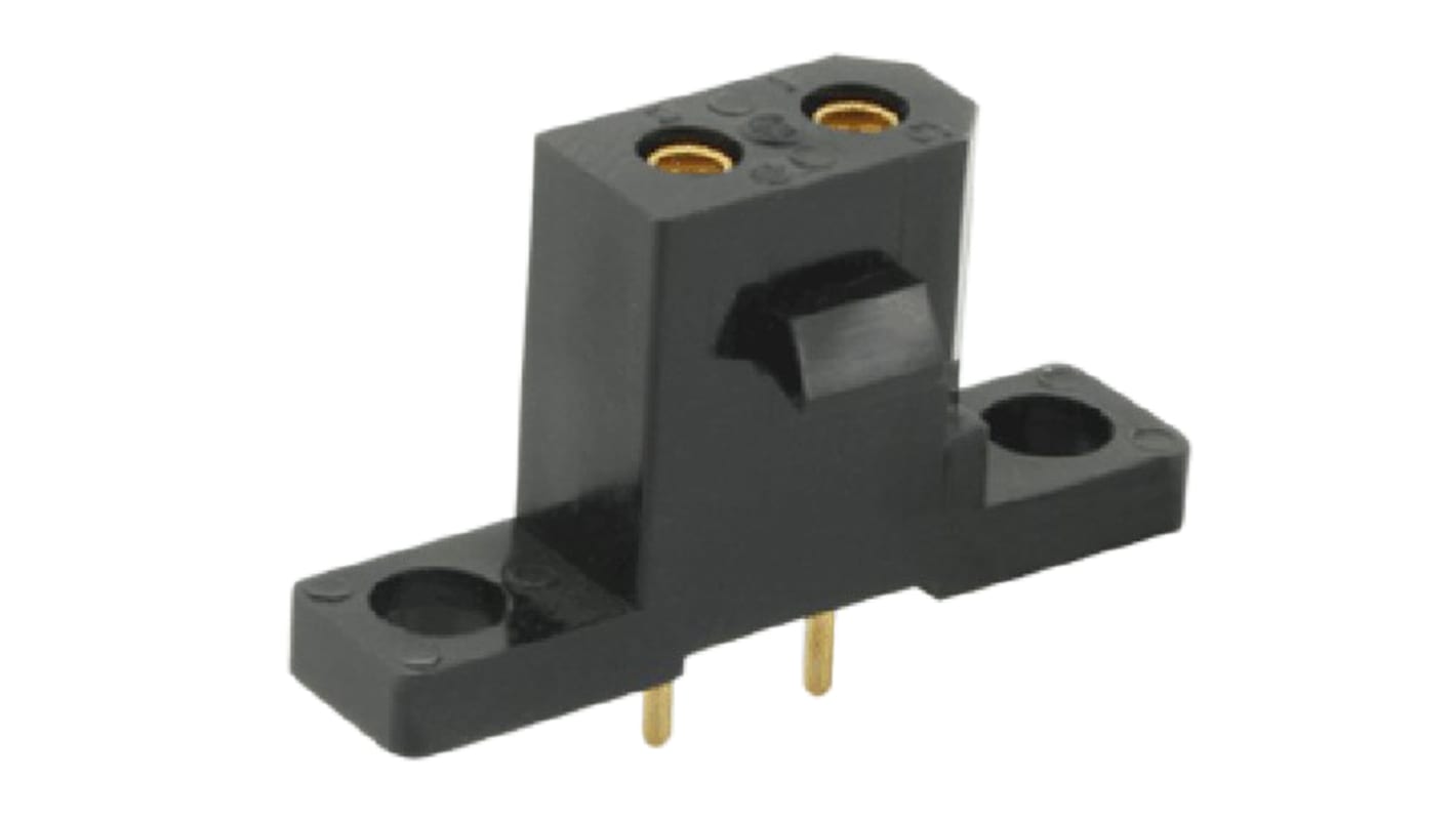 Souriau Sunbank by Eaton SMS Series Straight PCB Mount PCB Socket, 2-Contact, 1-Row, 5.08mm Pitch, Solder Termination