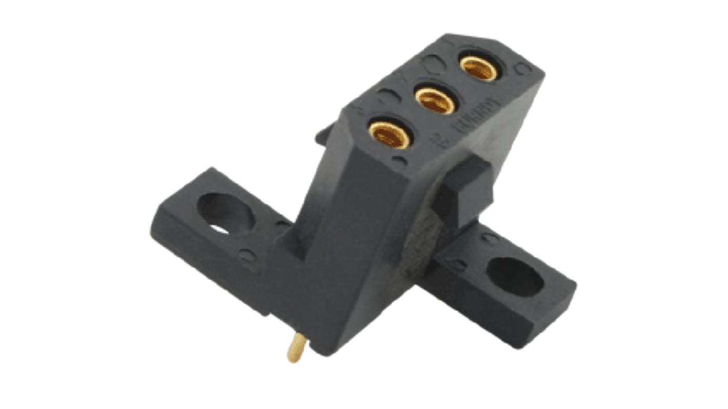 Souriau Sunbank by Eaton 3p单排排母 直向插座, 5.08mm间距, PCB安装, 250 V, 7.5A, SMS系列