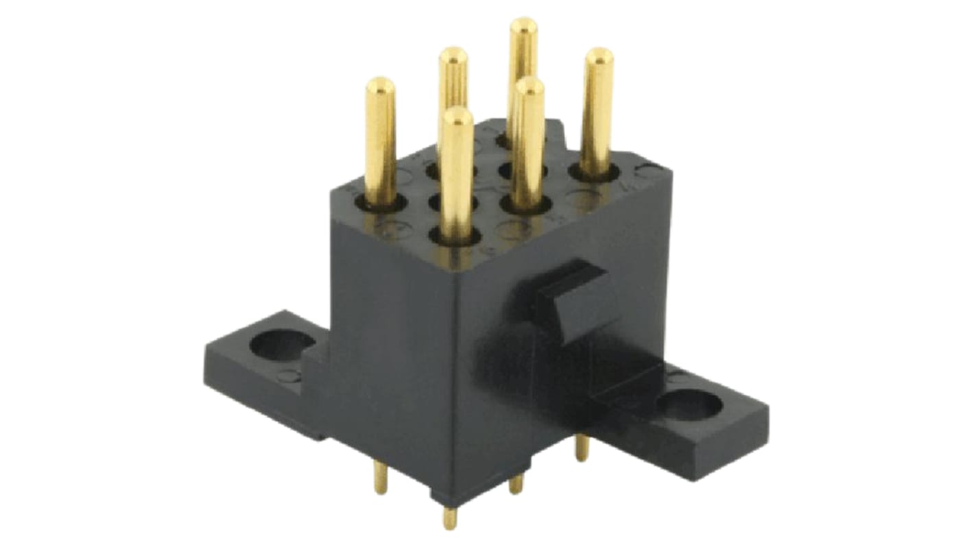 Souriau Sunbank by Eaton SMS Series Straight Through Hole PCB Header, 6 Contact(s), 5.08mm Pitch, 2 Row(s), Shrouded