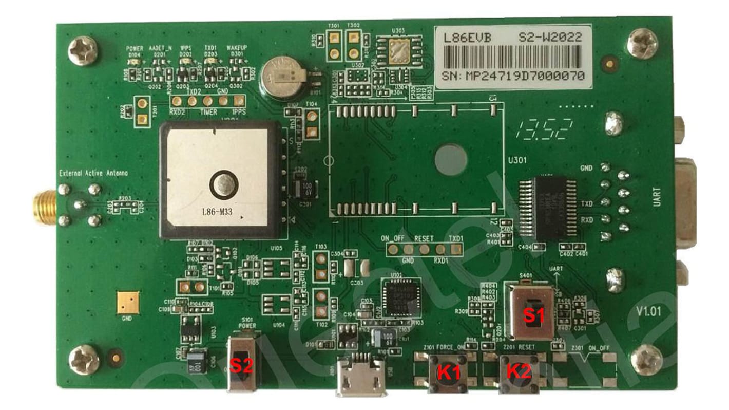 Quectel L86 GLONASS (GNSS), GPS Evaluation Board L86EBV-KIT