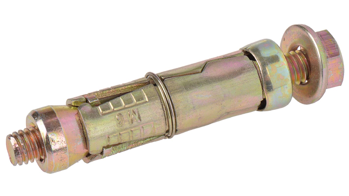Kołek luźny zakotwiczony w osłonie dł 110mm M16 Stal wysokowęglowa Ø 25mm RS PRO Kotwa do betonu