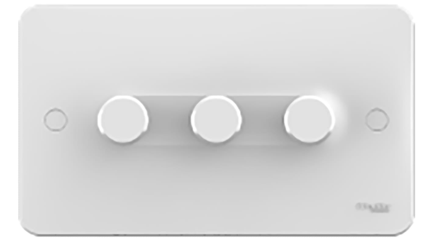 Schneider Electric 2 Way 3 Gang Dimmer Switch, 250W