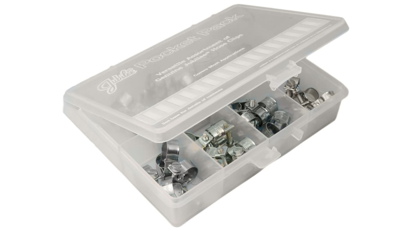 Kit de colliers pour tuyaux Jubilee Mini-clip à carburant, écrou et collier de serrage, Acier inoxydable 304 A2 304, 54