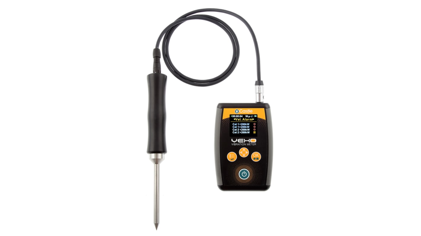 Castle GA2006S Vibration Meter - Acceleration, Displacement, Velocity, 1 Axis