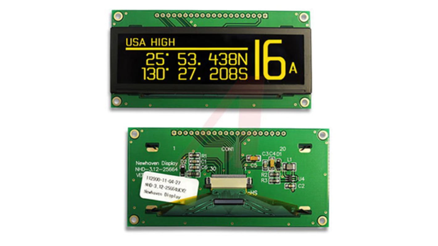 NEWHAVEN DISPLAY INTERNATIONAL NHD-3.12-25664UCY2 LCD Colour Display, 3.12in, 254 x 64pixels