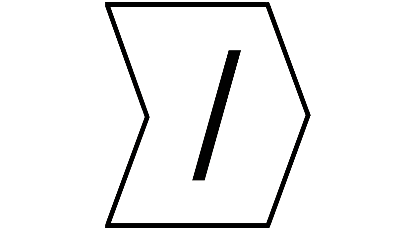 HellermannTyton Helagrip Slide On Cable Markers, Black on White, Pre-printed "/", 1 → 3mm Cable, 901-10536