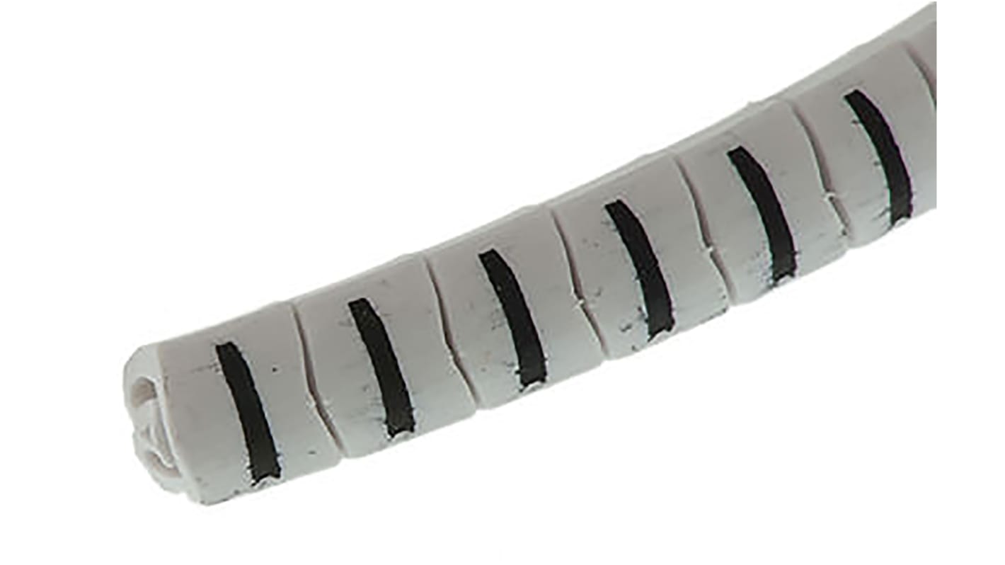HellermannTyton HGDC Kabel-Markierer, aufsteckbar, Beschriftung: I, Schwarz auf Weiß, Ø 1mm - 3mm, 3.5mm, 1000 Stück