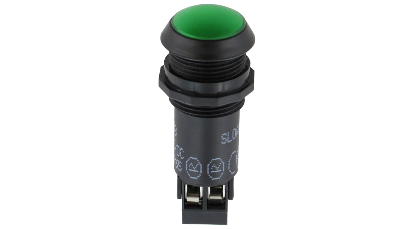 Sloan Green Panel Mount Indicator, 12V, 16mm Mounting Hole Size, IP65