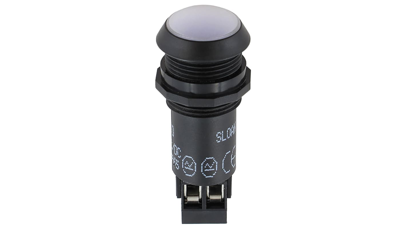 Sloan White Indicator, 12V, 16mm Mounting Hole Size, IP65