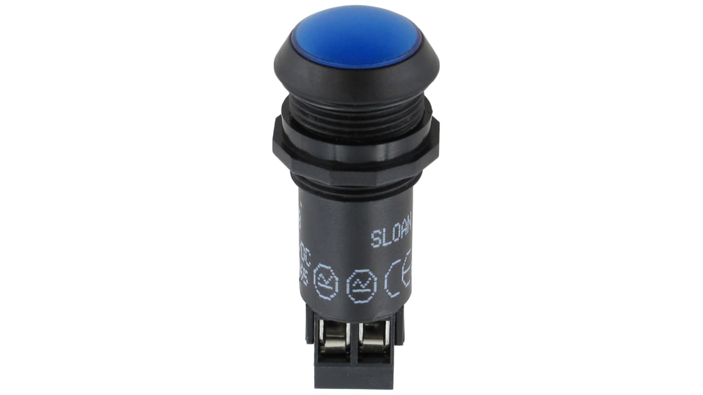 Sloan Blue Indicator, 230V ac, 16mm Mounting Hole Size, IP65