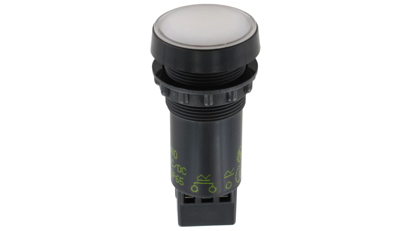 Sloan White Indicator, 230V ac, 22mm Mounting Hole Size, IP65