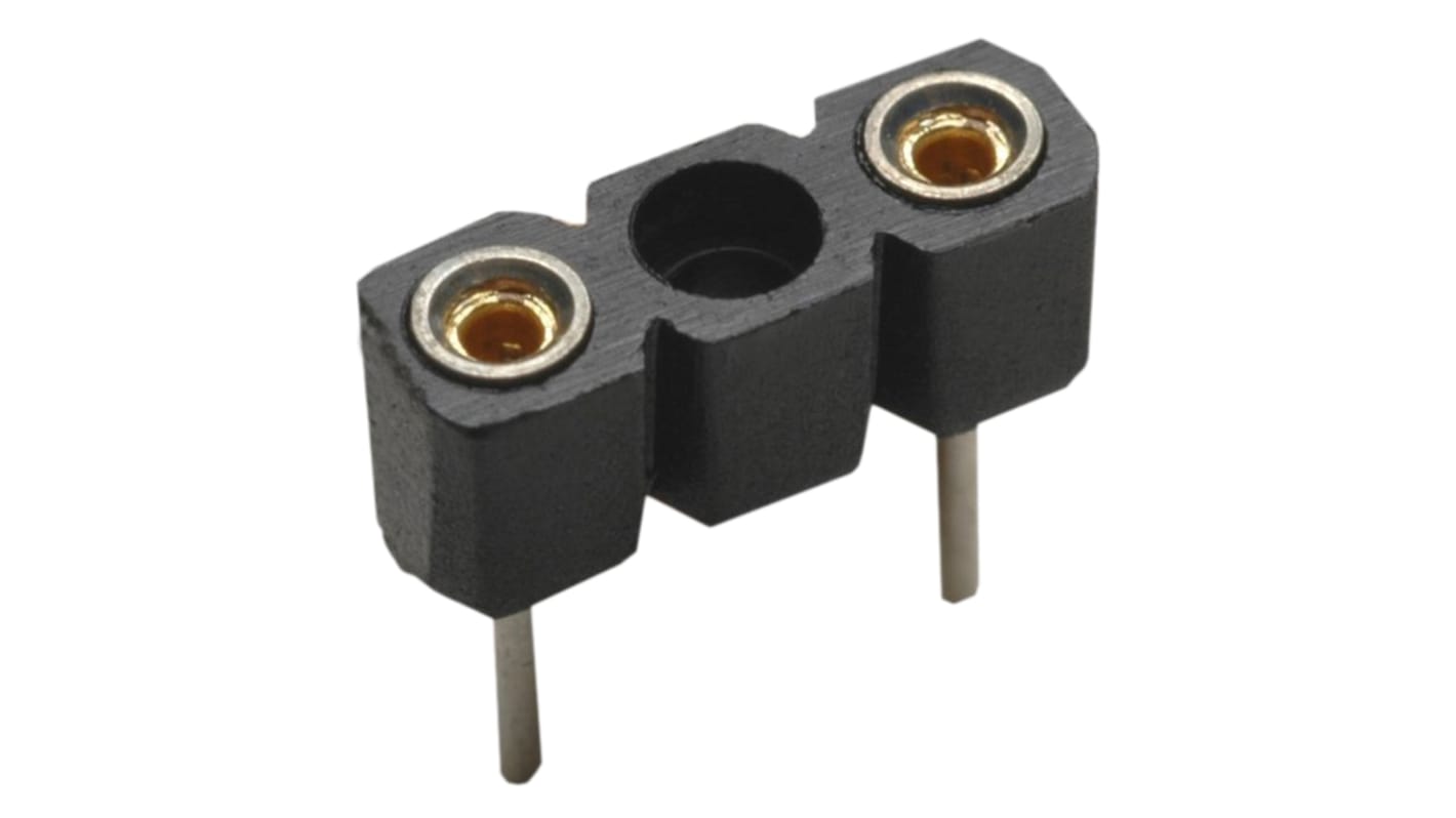 Zoccolo SIL HARWIN D2899-42 a Saldare, 2 vie, passo 5.08mm, Foro passante