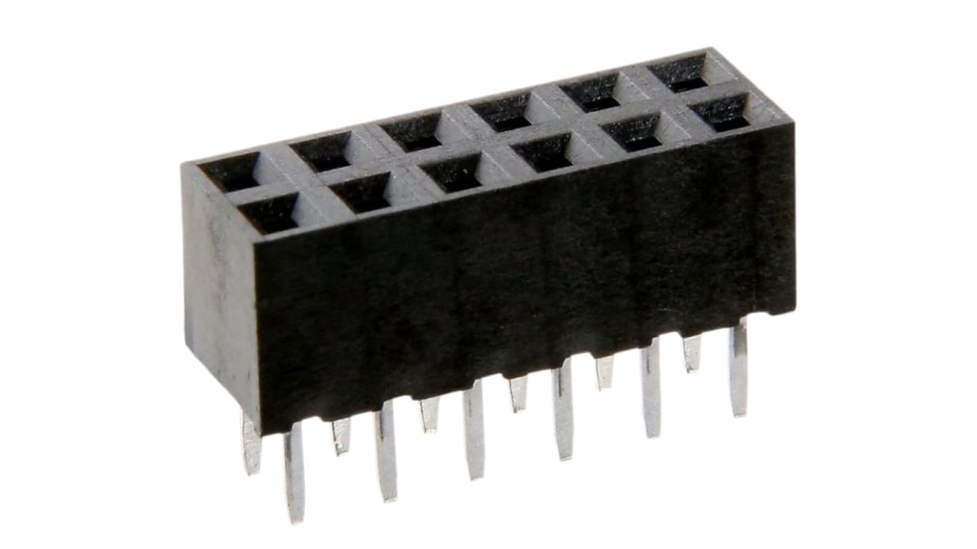 HARWIN M22 Series Straight Through Hole Mount PCB Socket, 34-Contact, 2-Row, 2mm Pitch, Solder Termination