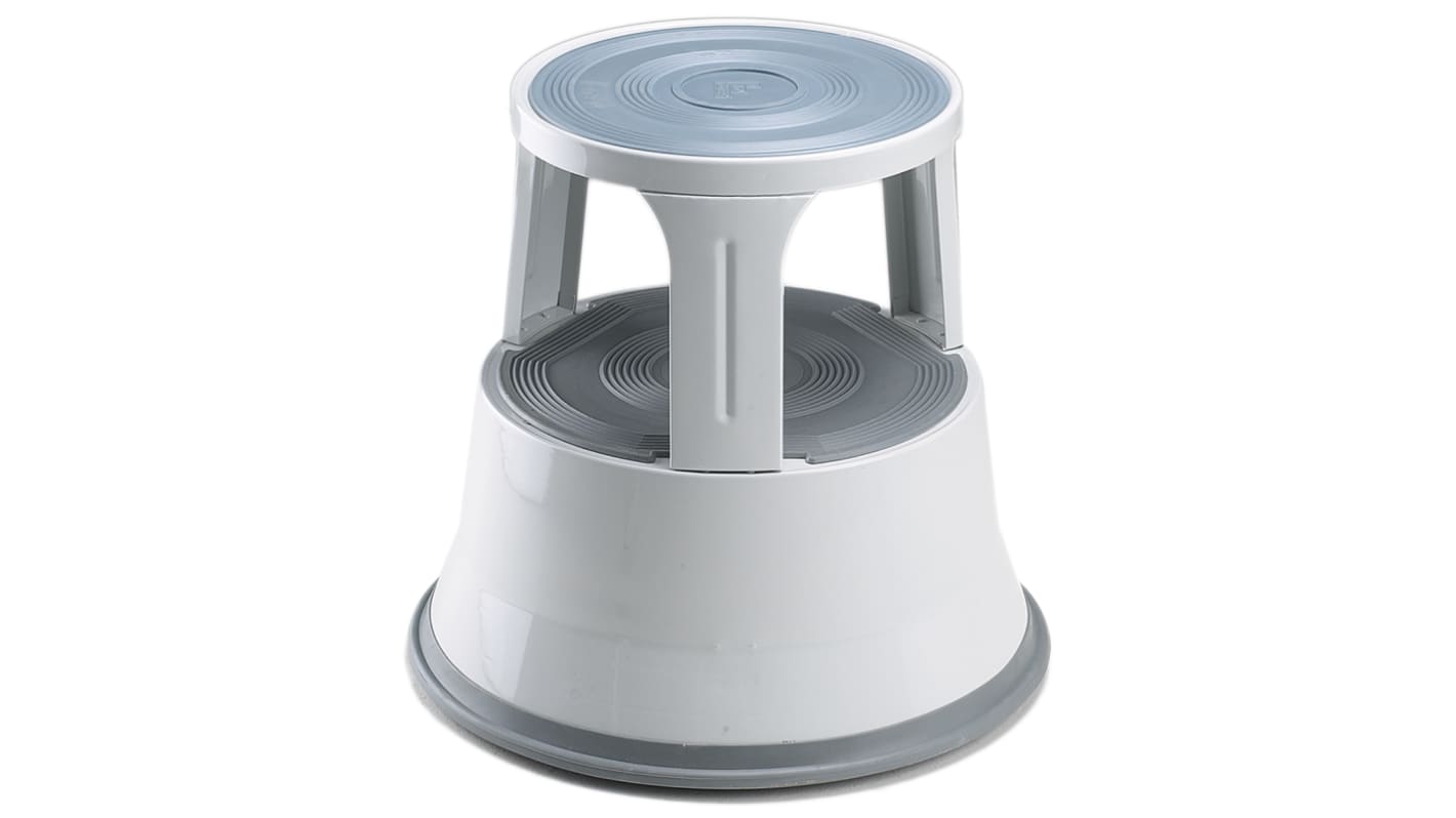 RS PRO 2 Tread Steel Kick Step 0.4m Platform Height, Grey