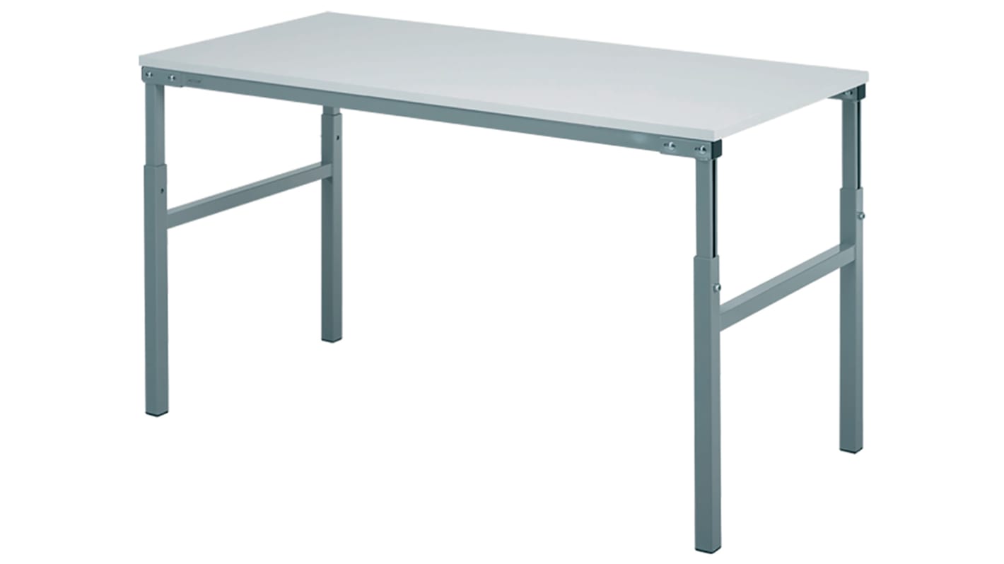 RS PRO -, TP718 ESD Workbench, 300kg Max Load, Adjustable Height, 650 → 900mm x 1800mm x 700mm
