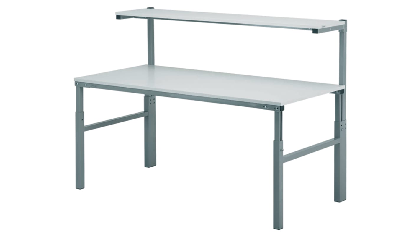 Banco di lavoro con ripiano RS PRO TPH918 ESD, 900mm x 1800mm x 650 → 900 mm, 1080 → 1550 mm, carico 300kg