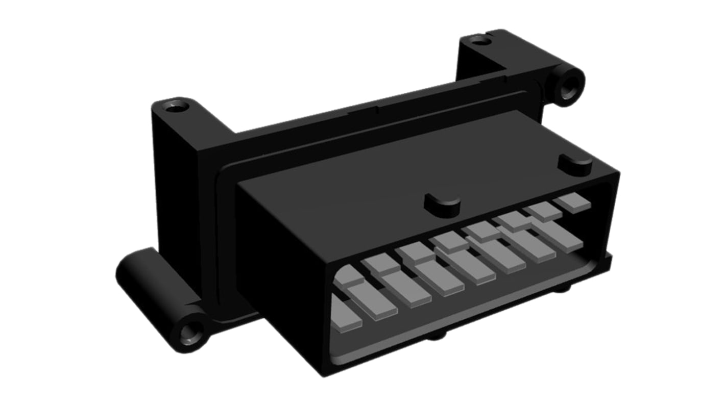 TE Connectivity  Automotive, Kfz-Steckverbinder, Leiterplattenleiste, Stecker, 16-polig, Schwarz / 2-reihig