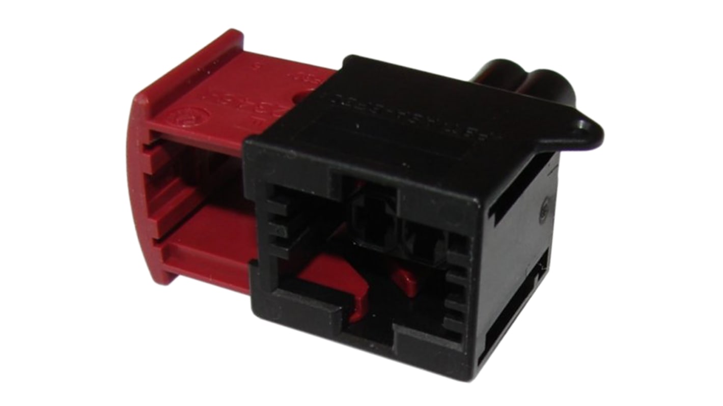 TE Connectivity, Junior Power Timer Automotive Connector Socket Black Plug-In 2 Way 1-967239-1