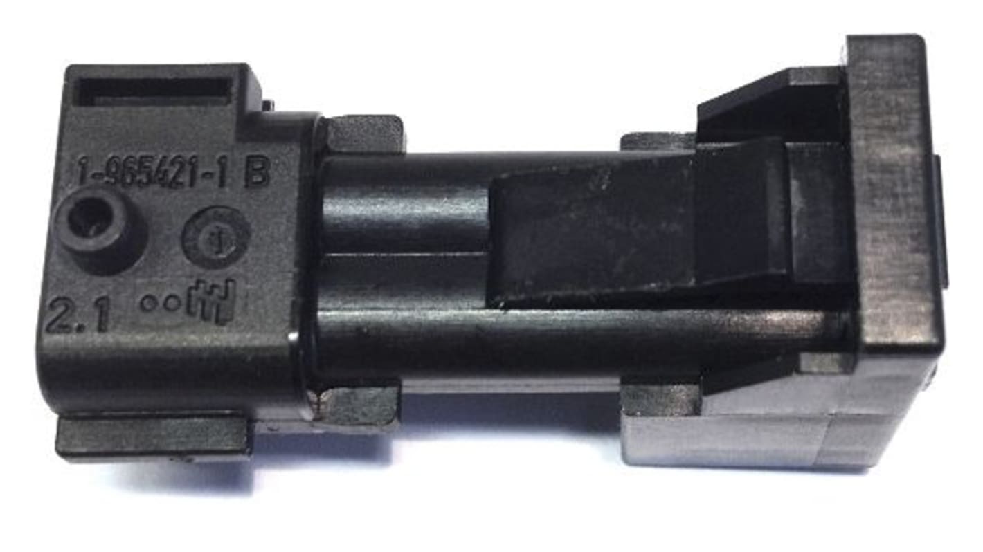 TE Connectivity, Junior Power Timer Automotive Connector Plug Black Panel Mount 2 Way, Crimp Termination 1-965421-1