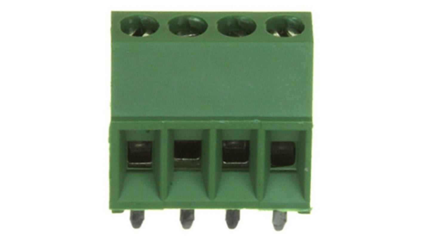 Morsettiera per circuito stampato TE Connectivity Maschio a 4 vie, 1 fila, passo 2.54mm, Montaggio su foro passante