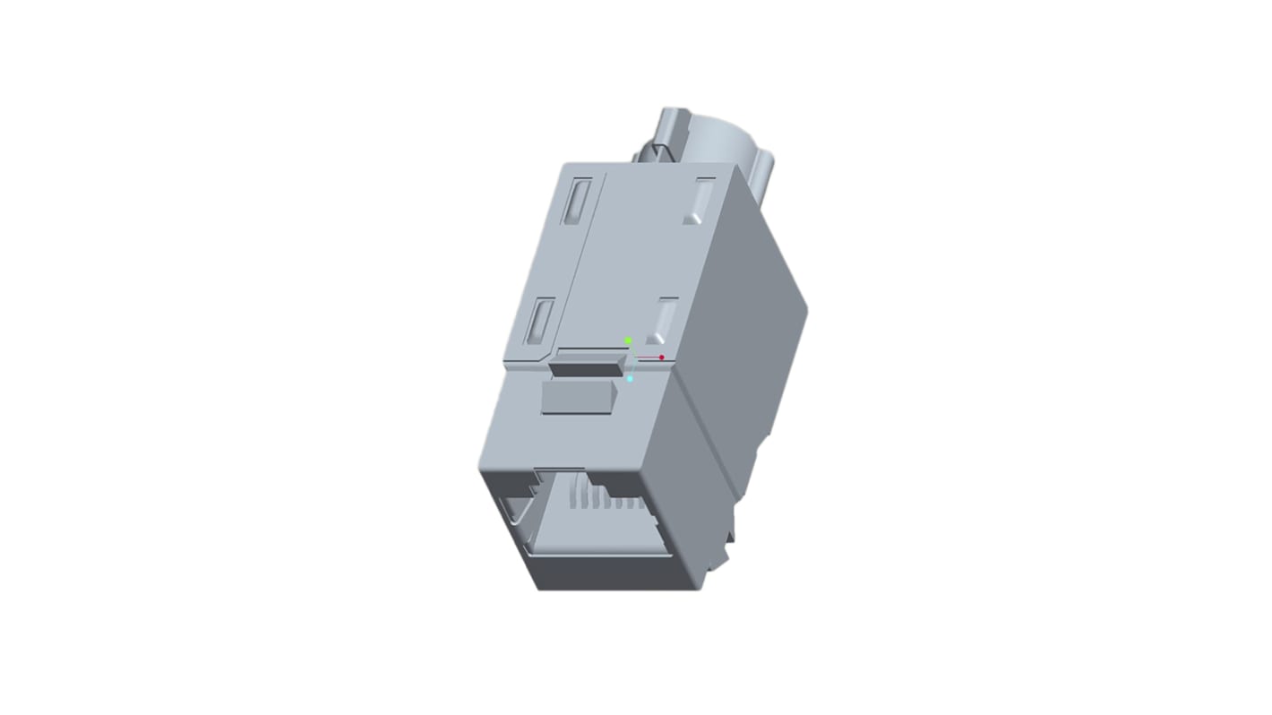 Connettore RJ45 Femmina TE Connectivity Cat5e, 8P8C vie, Montaggio a pannello