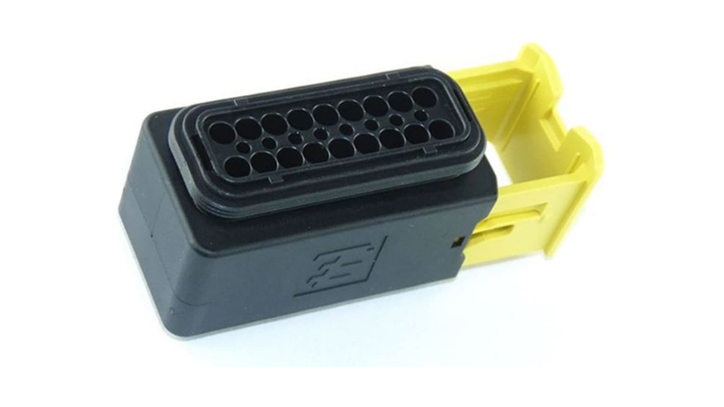 TE Connectivity, HDSCS Automotive Connector Socket Black Plug-In 18 Way 1-1563759-1