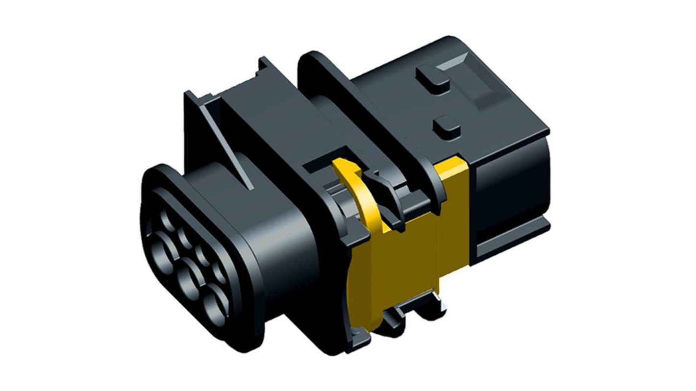 TE Connectivity, HDSCS Automotive Connector Plug Black Plug-In 7 Way 1-1703648-1