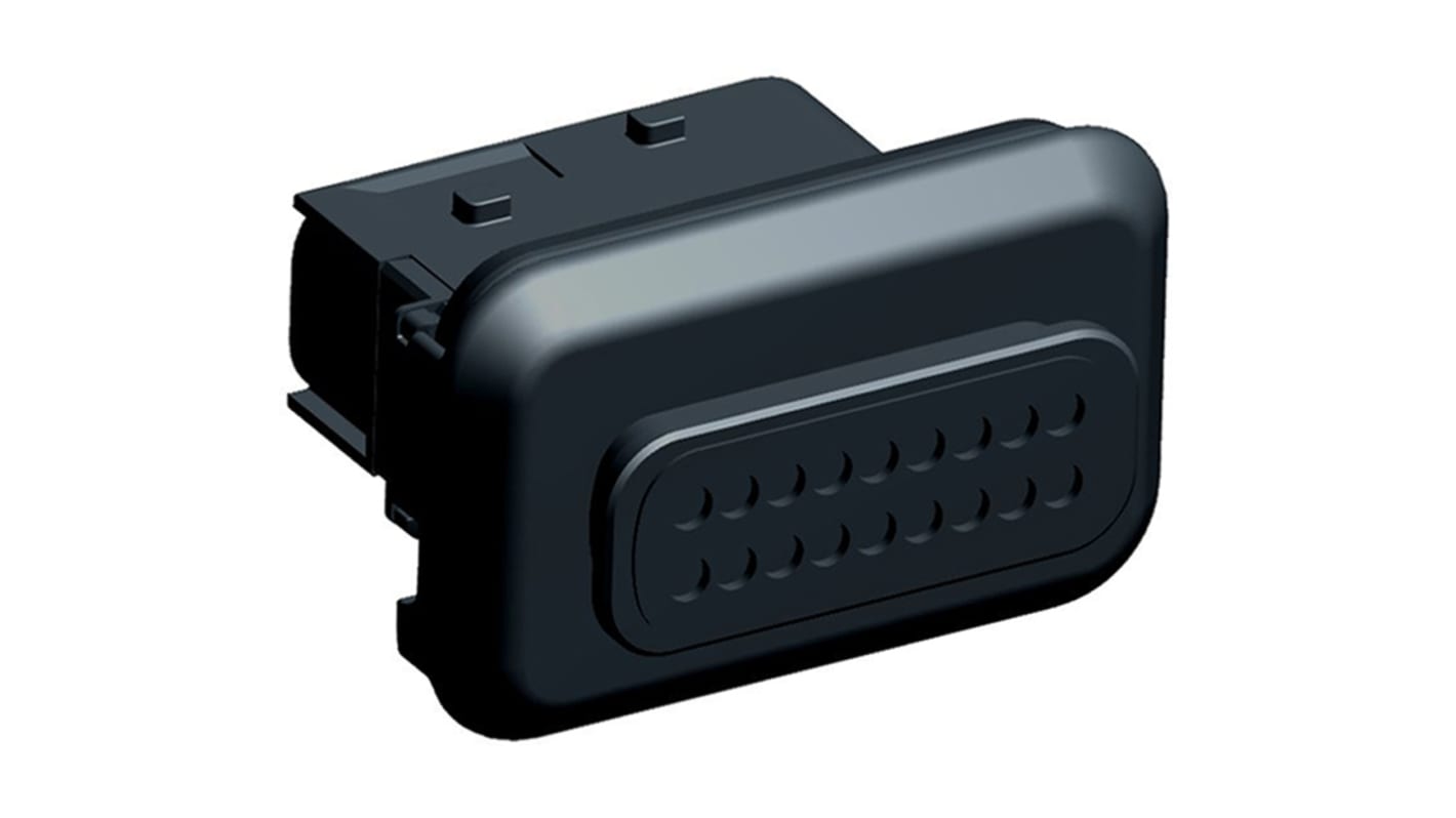TE Connectivity, HDSCS Automotive Connector Plug Black Plug-In 18 Way 1-1564526-1