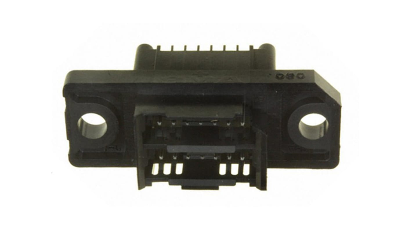 Connettore backplane TE Connectivity serie Mini-Drawer, 14 vie, 2 file, passo 2mm, a , Saldare