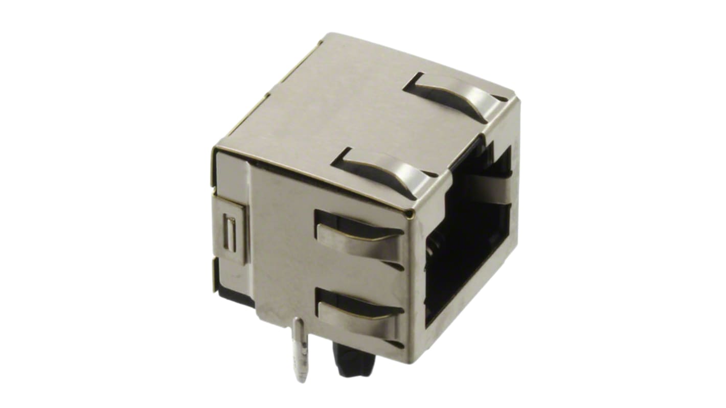 TE Connectivity RJ45五类接口, THT安装, 单口, 8P8C路, 直角, 1-406541系列