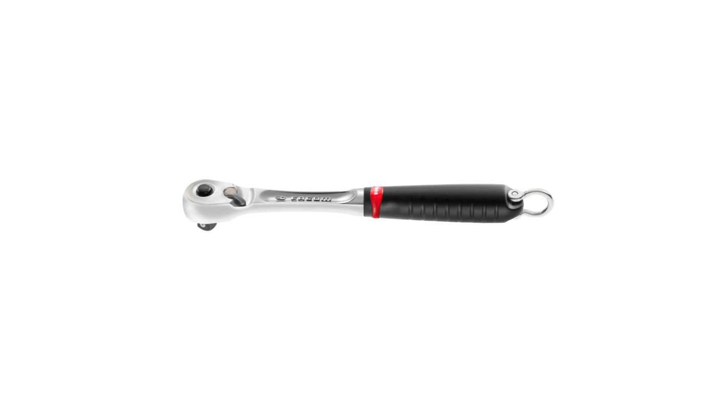 Facom JL.171SLS 3/8 in Square Ratchet with Bi-material Elastomer Handle, 210 mm Overall